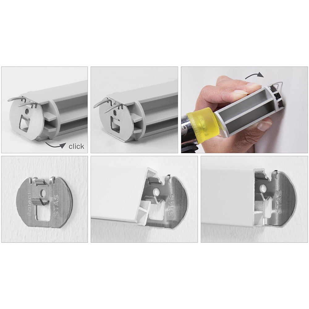 Set complet: STAS drywallXpress, 150cm, corde perlon double, installation rapide et sûre sans outils complexes.