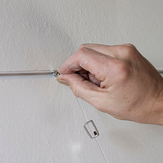 STAS plasterrail: aluminium anodisé, 6,4 x 40 mm, longueur 200 cm, discret.