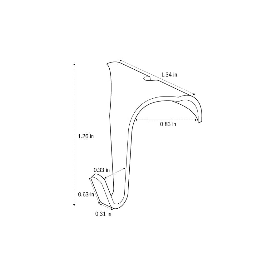 STAS crochet moulure chrome, parfait pour cadres légers à lourds.