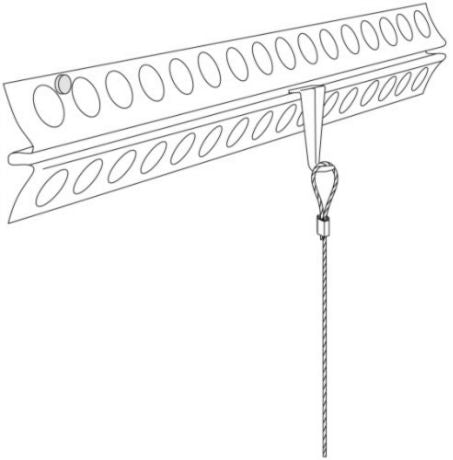 STAS plasterrail S-crochet chromé pour cadres: Design discret