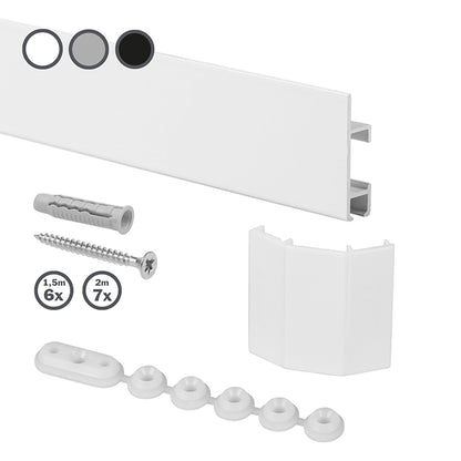 STAS cliprail max, support mural de 25 kg/m style contemporain.