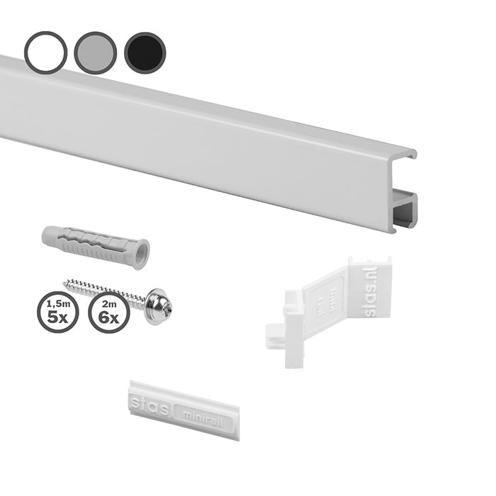 STAS minirail: supporte jusqu'à 25 kg/m pour vos œuvres.