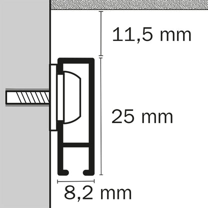 STAS cliprail pour accroches sécurisées jusqu'à 20 kg/m.