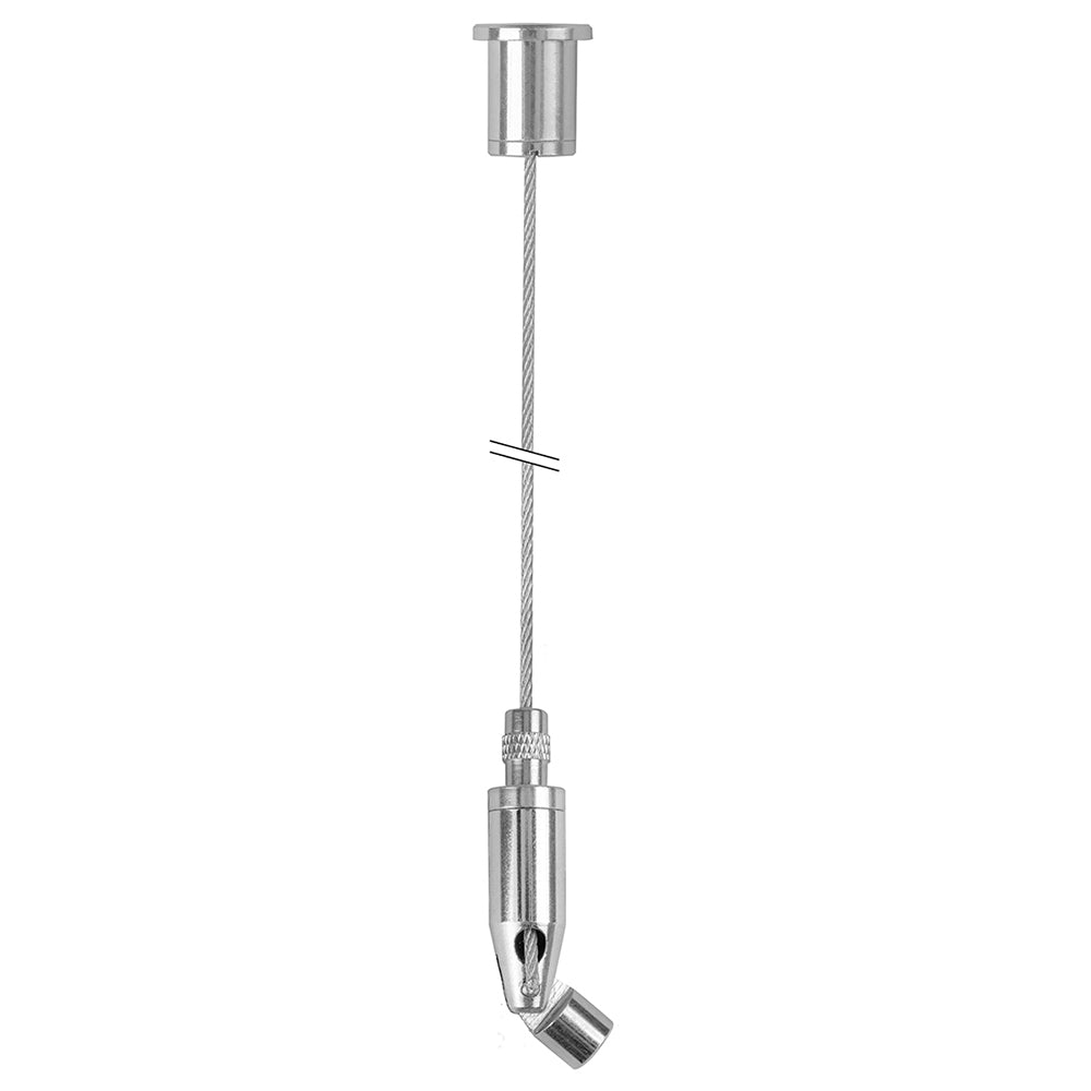 STAS kit de suspension: câble acier 1.5mm, crochet M6, plafond, max 25kg.