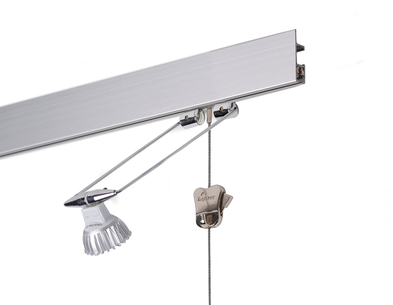 STAS multirail max 300 cm en aluminium, adaptable pour système d'éclairage.