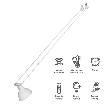 STAS Wi-Fi smart-led avec luminaire classic pour éclairage intelligent et modulable.
