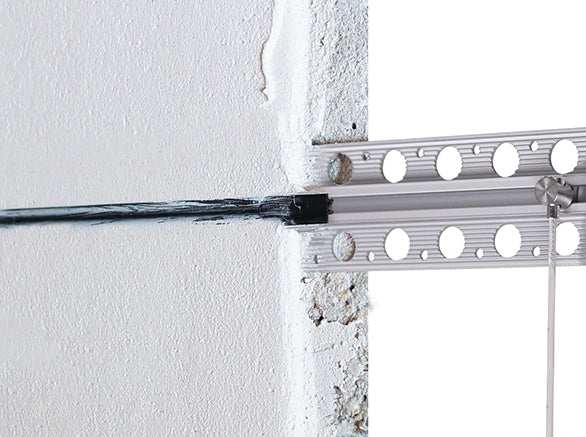 STAS plasterrail: supporte jusqu'à 15 kg/m, garantie 5 ans, parfait pour vos murs.