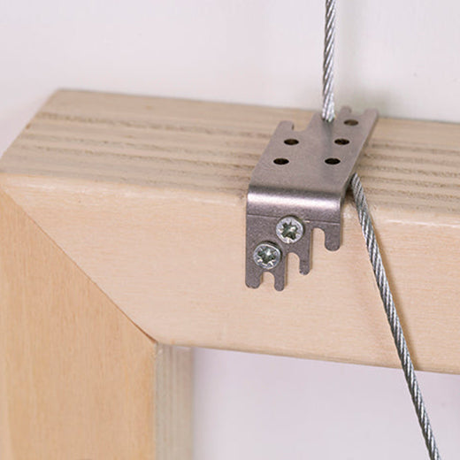 STAS no-tilt set pour suspendre cadres en bois jusqu'à 10 kg.