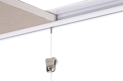 STAS rail placoplâtre plafond blanc, idéal pour faux plafonds 200cm avec montage mural facile.