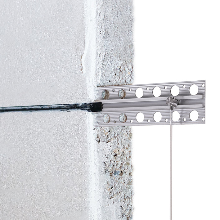 STAS plasterrail: rail invisible, intégré au plâtre pour une décoration sans système visible.