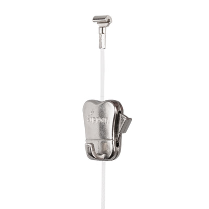 Charge jusqu'à 10 kg : STAS cobra + câble acier blanc ou noir 200 cm + zipper
