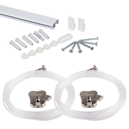 Set complet : STAS cliprail pro 150cm, idéal pour art lourde jusqu'à 45 kg/m.