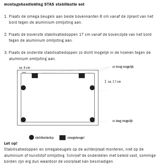 Montage STAS stabilisatie set