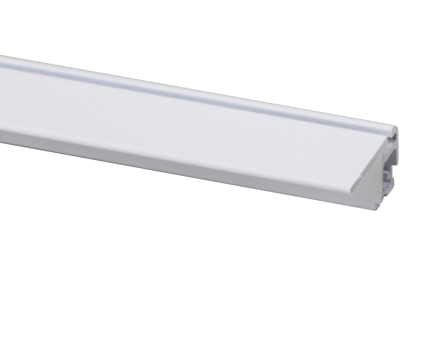 STAS prorail flat blanc 100 cm, profilé élégant pour accroche sans conducteur, avec vis et connecteurs inclus.