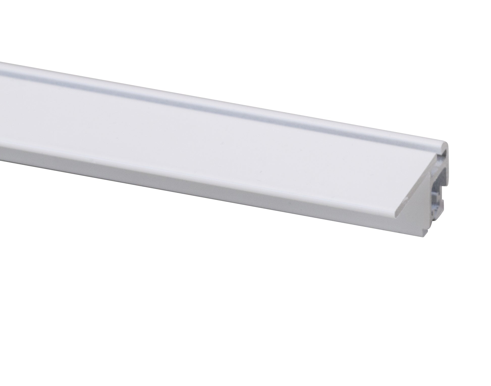 STAS prorail flat blanc 100 cm, profilé élégant pour accroche sans conducteur, avec vis et connecteurs inclus.