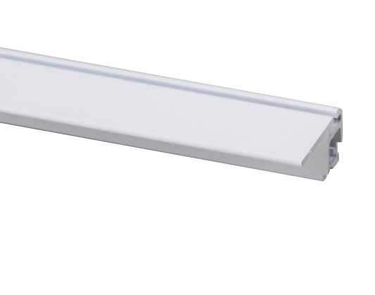 STAS prorail flat blanc 100 cm, profilé élégant pour accroche sans conducteur, avec vis et connecteurs inclus.