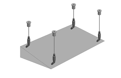 STAS kit de suspension avec crochet d’inclinaison filetage M6 et montage au plafond