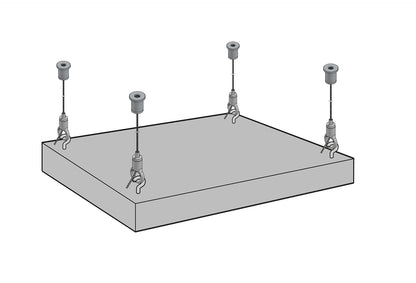 STAS kit de suspension avec oeillet et montage au plafond