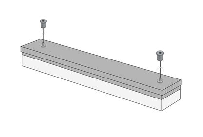 STAS kit de suspension avec serre-câble filetage M10 et montage au plafond