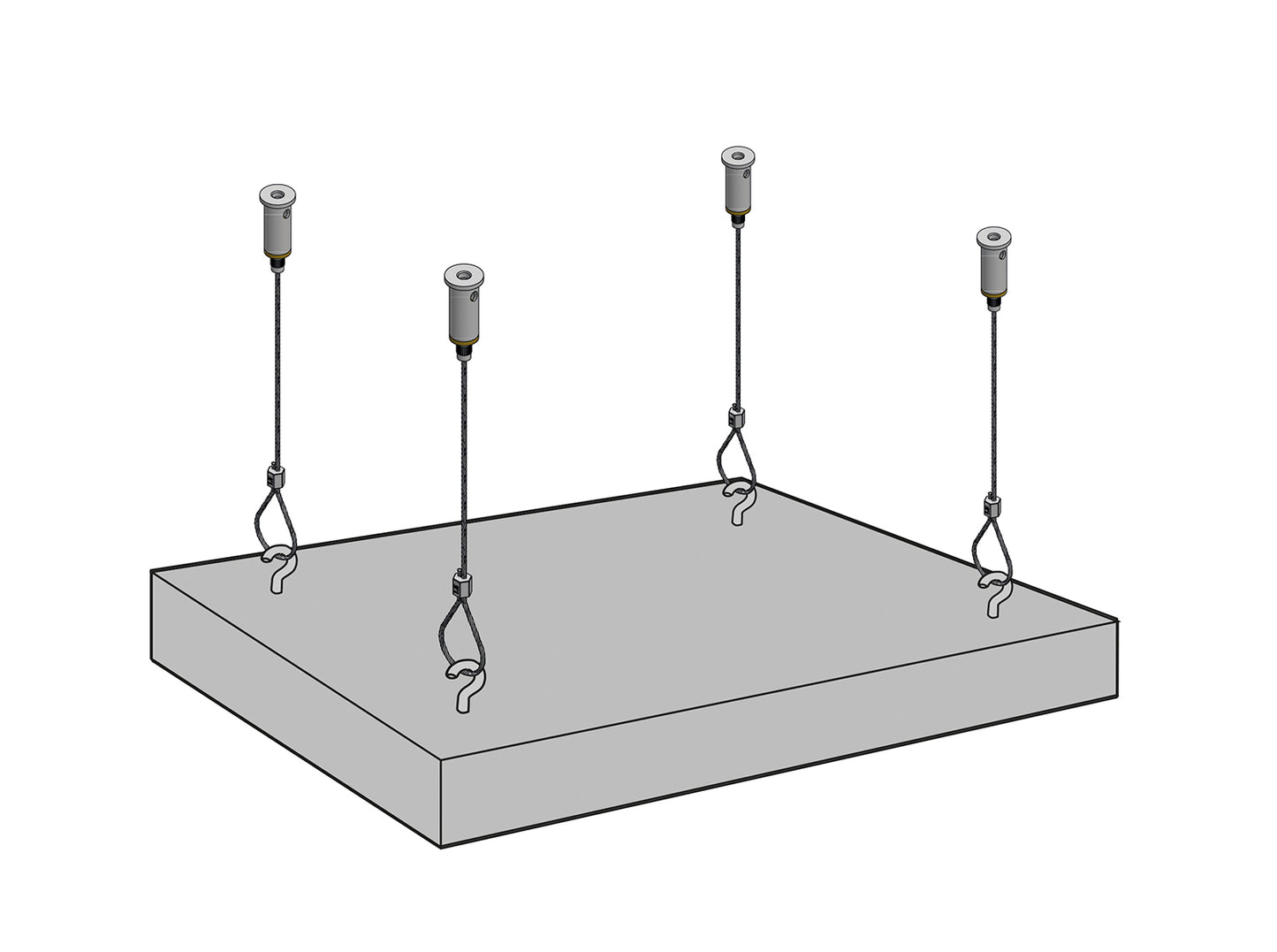 STAS kit de suspension avec boucle et fixation au plafond réglable